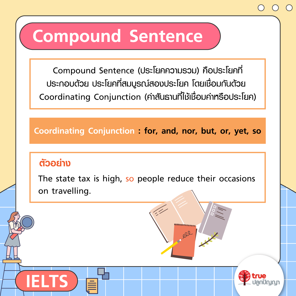 Grammar for IELTS 2 ชนิดของประโยคต้องรู้ สู้ Writing Essay